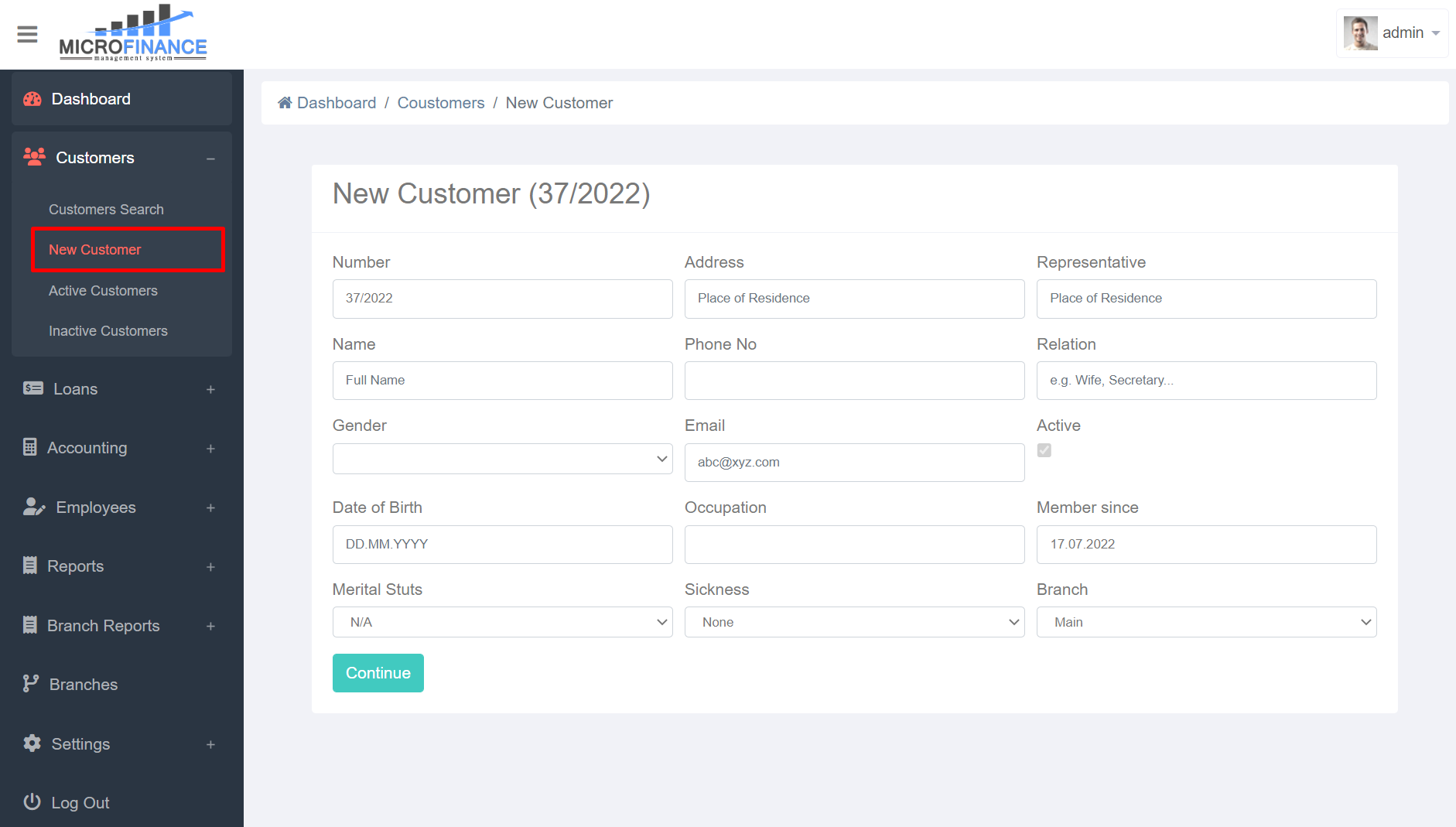 New Customer